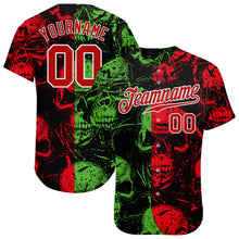 Load image into Gallery viewer, Custom 3D Pattern Halloween Skulls Authentic Baseball Jersey