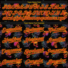 Load image into Gallery viewer, Custom 3D Pattern Halloween Skulls And Palm Leaves Authentic Baseball Jersey