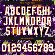 Load image into Gallery viewer, Custom 3D Pattern Happy Halloween Spiders Authentic Baseball Jersey