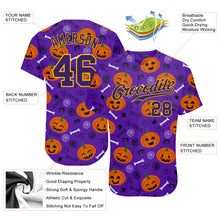 Load image into Gallery viewer, Custom 3D Pattern Halloween Pumpkins Authentic Baseball Jersey