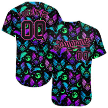 Load image into Gallery viewer, Custom 3D Pattern Bright Multicolored Halloween Bats Authentic Baseball Jersey