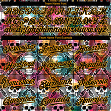 Load image into Gallery viewer, Custom 3D Pattern Halloween Skulls Authentic Baseball Jersey