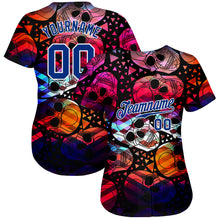 Load image into Gallery viewer, Custom 3D Pattern Halloween Skulls Authentic Baseball Jersey