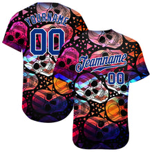Load image into Gallery viewer, Custom 3D Pattern Halloween Skulls Authentic Baseball Jersey