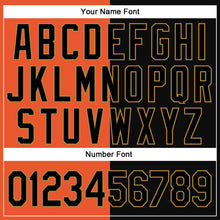 Load image into Gallery viewer, Custom Stitched Orange Black-Old Gold 3D Pattern Scary Faces Of Halloween Pumpkin Sports Pullover Sweatshirt Salute To Service Hoodie