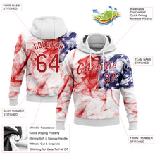 Load image into Gallery viewer, Custom Stitched White Red-Royal 3D American Flag Fashion Sports Pullover Sweatshirt Hoodie