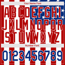 Load image into Gallery viewer, Custom Stitched White Red-Royal 3D American Flag Fashion Sports Pullover Sweatshirt Hoodie