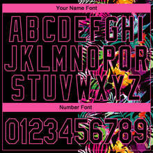 Load image into Gallery viewer, Custom Stitched Black Black-Pink 3D Pattern Design Tropical Palm Leaves Sports Pullover Sweatshirt Hoodie