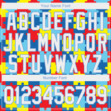 Load image into Gallery viewer, Custom Stitched Autism Awareness Puzzle Pieces White-Light Blue 3D Pattern Design Sports Pullover Sweatshirt Hoodie