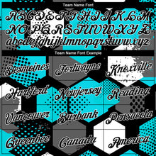 Load image into Gallery viewer, Custom Stitched Aqua Black-White 3D Pattern Design Sports Pullover Sweatshirt Hoodie
