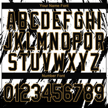 Load image into Gallery viewer, Custom Stitched White Black-Old Gold 3D Pattern Design Sports Pullover Sweatshirt Hoodie