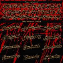 Load image into Gallery viewer, Custom Stitched Red Black-Old Gold 3D Pattern Design Sports Pullover Sweatshirt Hoodie