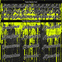 Load image into Gallery viewer, Custom Stitched Neon Green Black-White 3D Pattern Design Dripping Splatter Art Sports Pullover Sweatshirt Hoodie