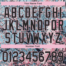 Load image into Gallery viewer, Custom Stitched Light Pink Black 3D Pattern Design Cherry Blossom Sports Pullover Sweatshirt Hoodie