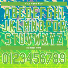 Load image into Gallery viewer, Custom Stitched Neon Green Neon Green-White 3D Pattern Design Gradient Abstract Curve Line Sports Pullover Sweatshirt Hoodie