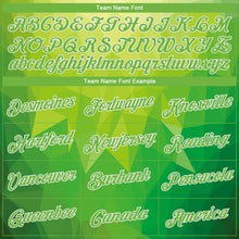 Load image into Gallery viewer, Custom Stitched Kelly Green Neon Green-White 3D Pattern Design Abstract Warm Geometric Pattern Sports Pullover Sweatshirt Hoodie