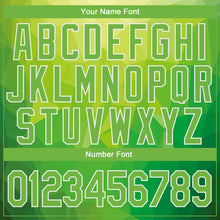 Load image into Gallery viewer, Custom Stitched Kelly Green Neon Green-White 3D Pattern Design Abstract Warm Geometric Pattern Sports Pullover Sweatshirt Hoodie