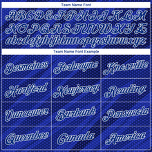 Load image into Gallery viewer, Custom Stitched Royal Roayl Navy-White 3D Pattern Design Sports Pullover Sweatshirt Hoodie