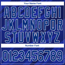 Load image into Gallery viewer, Custom Stitched Royal Roayl Navy-White 3D Pattern Design Sports Pullover Sweatshirt Hoodie