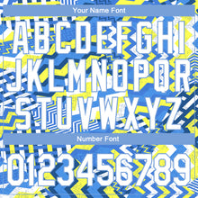 Load image into Gallery viewer, Custom Stitched Light Blue White Gold-Royal 3D Pattern Design Sports Pullover Sweatshirt Hoodie