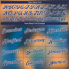 Load image into Gallery viewer, Custom Stitched Gold Navy Light Blue-White 3D Pattern Design Sports Pullover Sweatshirt Hoodie