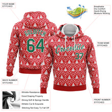 Load image into Gallery viewer, Custom Stitched Red Kelly Green-White 3D Christmas Trees Sports Pullover Sweatshirt Hoodie