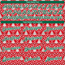 Load image into Gallery viewer, Custom Stitched Red Kelly Green-White 3D Christmas Trees Sports Pullover Sweatshirt Hoodie