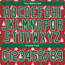 Load image into Gallery viewer, Custom Stitched Red Kelly Green-White 3D Christmas Trees Sports Pullover Sweatshirt Hoodie