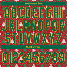 Load image into Gallery viewer, Custom Stitched Red Kelly Green-Gold 3D Christmas Reindeers Sports Pullover Sweatshirt Hoodie