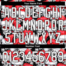 Load image into Gallery viewer, Custom Stitched Red White-Black 3D Skulls And Christmas Santa's Hat Sports Pullover Sweatshirt Hoodie