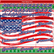 Load image into Gallery viewer, Custom Stitched Red Royal-Kelly Green 3D American Flag Sports Pullover Sweatshirt Hoodie