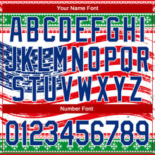 Load image into Gallery viewer, Custom Stitched Red Royal-Kelly Green 3D American Flag Sports Pullover Sweatshirt Hoodie