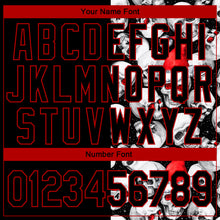 Load image into Gallery viewer, Custom Stitched White Black-Red 3D Skulls And Christmas Santa's Hat Sports Pullover Sweatshirt Hoodie