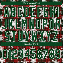 Load image into Gallery viewer, Custom Stitched Red Green-White 3D Christmas Plaid And Snow Sports Pullover Sweatshirt Hoodie