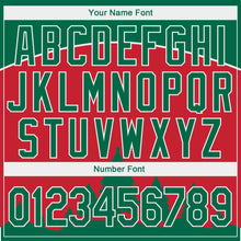 Load image into Gallery viewer, Custom Stitched Red Kelly Green-White 3D Christmas Trees Sports Pullover Sweatshirt Hoodie