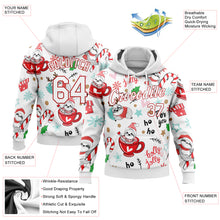 Load image into Gallery viewer, Custom Stitched White White-Red 3D Christmas Sloths Sports Pullover Sweatshirt Hoodie