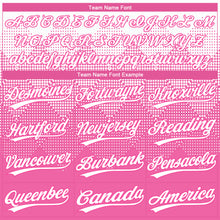 Load image into Gallery viewer, Custom Pink White 3D Pattern Design Authentic Baseball Jersey