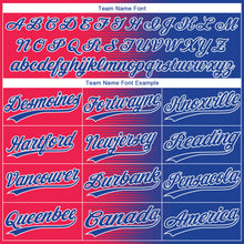 Load image into Gallery viewer, Custom Red Royal-White 3D Pattern Design Authentic Baseball Jersey