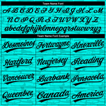 Load image into Gallery viewer, Custom Teal Black 3D Pattern Design Authentic Baseball Jersey