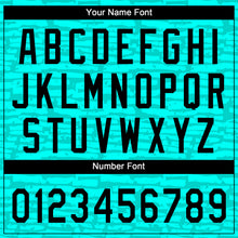 Load image into Gallery viewer, Custom Teal Black 3D Pattern Design Authentic Baseball Jersey