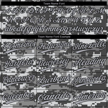 Load image into Gallery viewer, Custom Gray Gray Black-Camo 3D Pattern Design Authentic Baseball Jersey