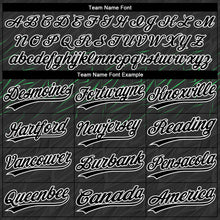 Load image into Gallery viewer, Custom Black Black White-Neon Green 3D Pattern Design Authentic Baseball Jersey
