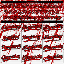 Load image into Gallery viewer, Custom White Red-Black 3D Pattern Design Authentic Baseball Jersey