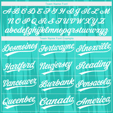 Load image into Gallery viewer, Custom Teal White 3D Pattern Design Authentic Baseball Jersey