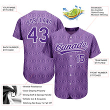 Load image into Gallery viewer, Custom Purple Purple-White 3D Pattern Design Authentic Baseball Jersey