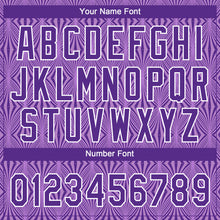 Load image into Gallery viewer, Custom Purple Purple-White 3D Pattern Design Authentic Baseball Jersey