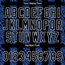 Load image into Gallery viewer, Custom Royal Black-White 3D Pattern Design Authentic Baseball Jersey