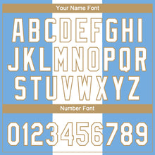 Load image into Gallery viewer, Custom Light Blue White-Old Gold 3D Argentinian Flag Authentic Baseball Jersey