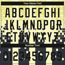 Load image into Gallery viewer, Custom Cream Black 3D Pattern Design Authentic Baseball Jersey