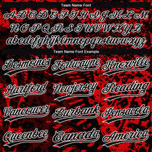 Load image into Gallery viewer, Custom Red Black-White 3D Pattern Design Authentic Baseball Jersey